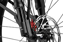 Wren-Federgabel, Nahaufnahme der Ausfallenden.