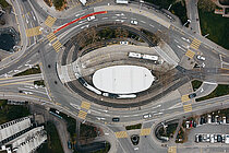 Verkehrsführungbeim Triemli aus der Vogelpespektive