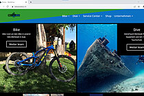Website der Bike & Dive GmbH