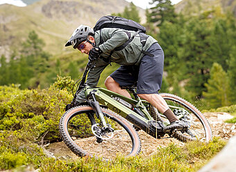 E-MTB von Bulls in Aktion.