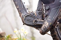 Mittelmotor eines E-Mountainbikes.